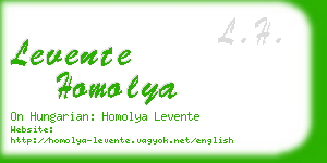 levente homolya business card
